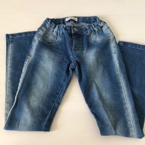 Girls Washed Blue Jeans